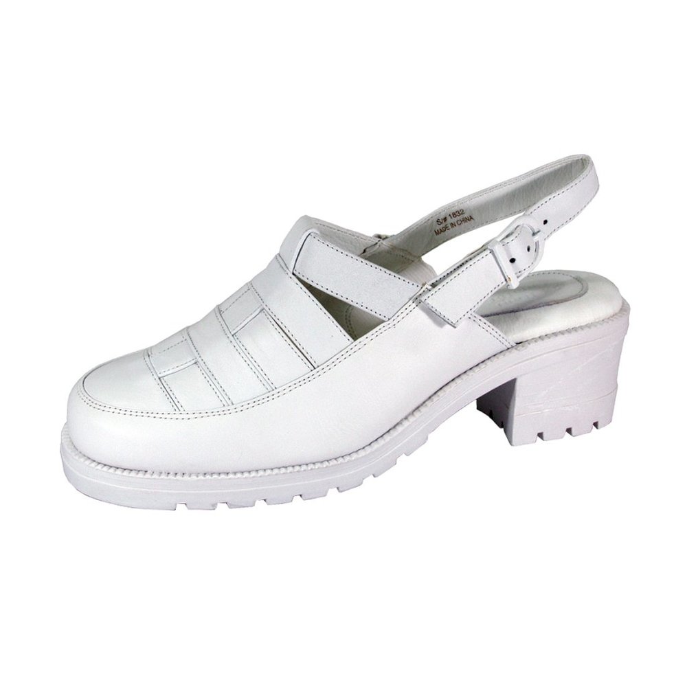 24 Hour Comfort Cora Women's Wide Width Comfortable Leather Slingback Clogs